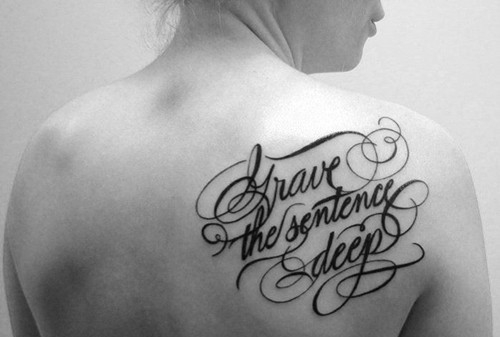 精美的欧式花体字纹身图案