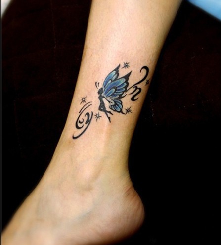 俏皮可爱的小精灵纹身图案