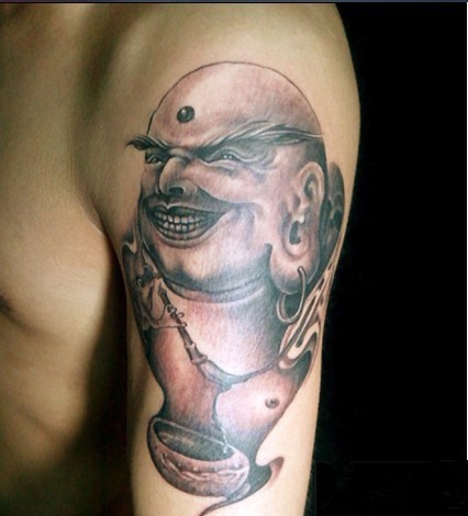 男士喜爱的弥勒佛纹身