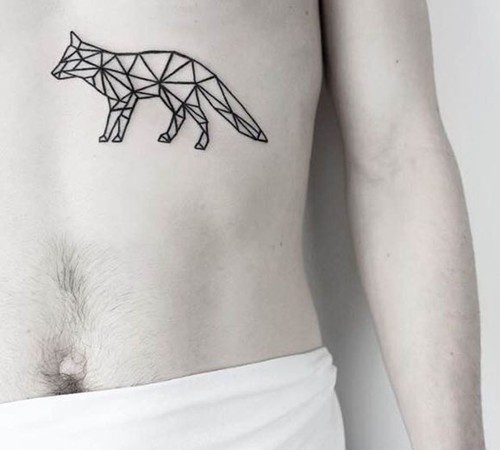 简单干净的几何纹身图案