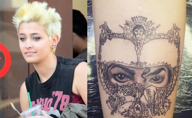 已故巨星迈克尔·杰克逊女儿Paris Jackson的纹身