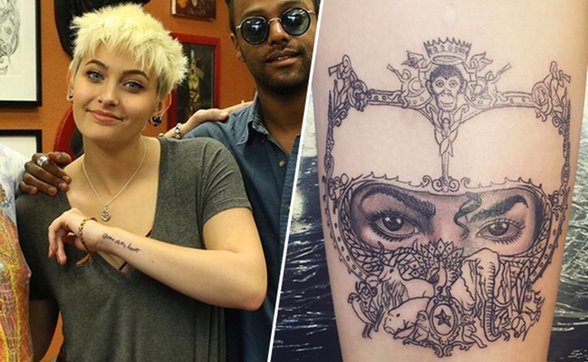 已故巨星迈克尔·杰克逊女儿Paris Jackson的纹身