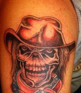 欧美cowboy牛仔男孩纹身图案