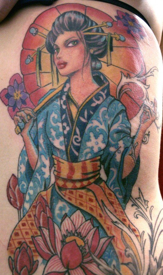 日本艺妓纹身艺术