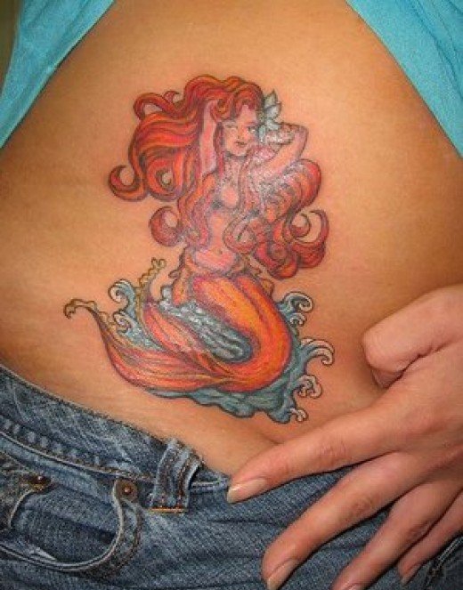 多种美人鱼纹身图案
