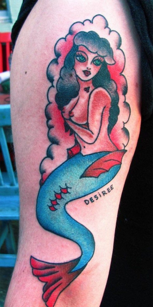 多种美人鱼纹身图案
