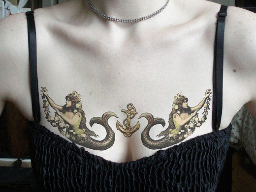 多种美人鱼纹身图案