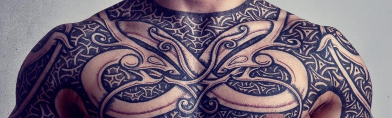 超帅气的海盗护甲纹身