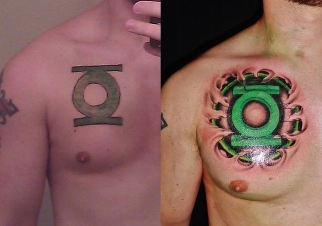 25个成功覆盖纹身图案