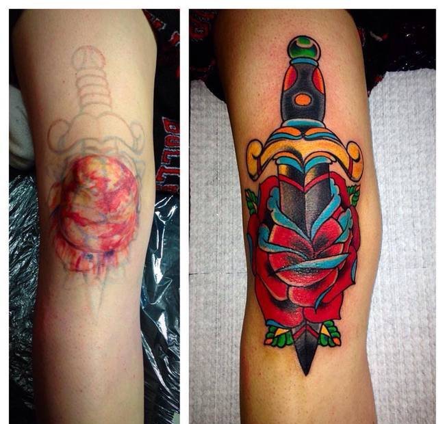 25个成功覆盖纹身图案