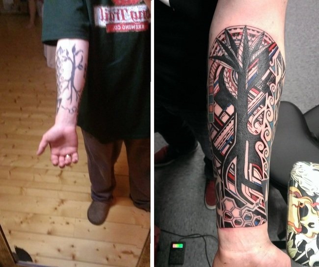 25个成功覆盖纹身图案