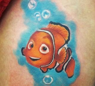 小丑鱼尼莫纹身图案Nemo tattoo