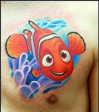 小丑鱼尼莫纹身图案Nemo tattoo
