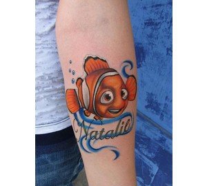小丑鱼尼莫纹身图案Nemo tattoo