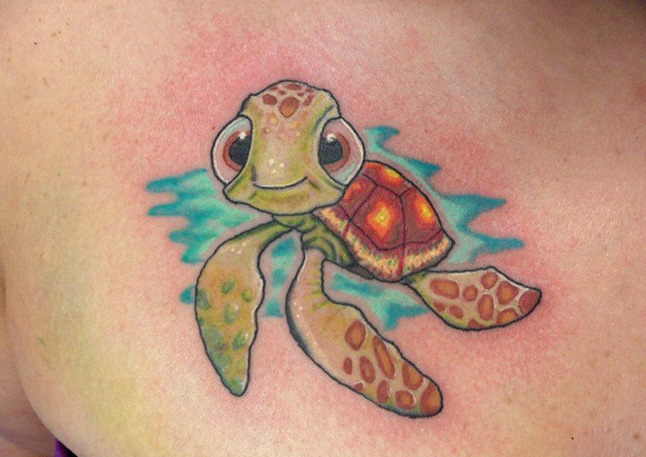 小海龟纹身图案