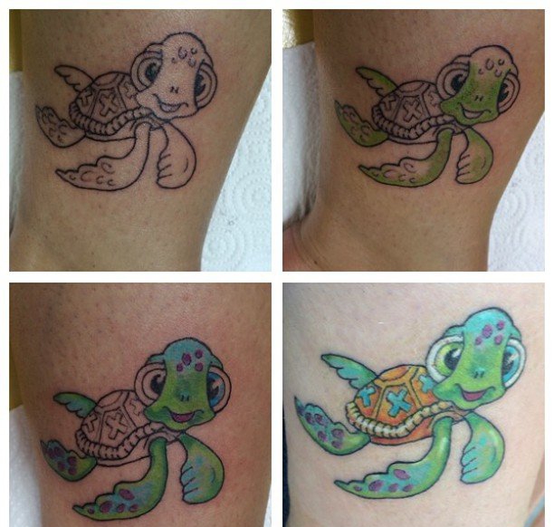 小海龟纹身图案