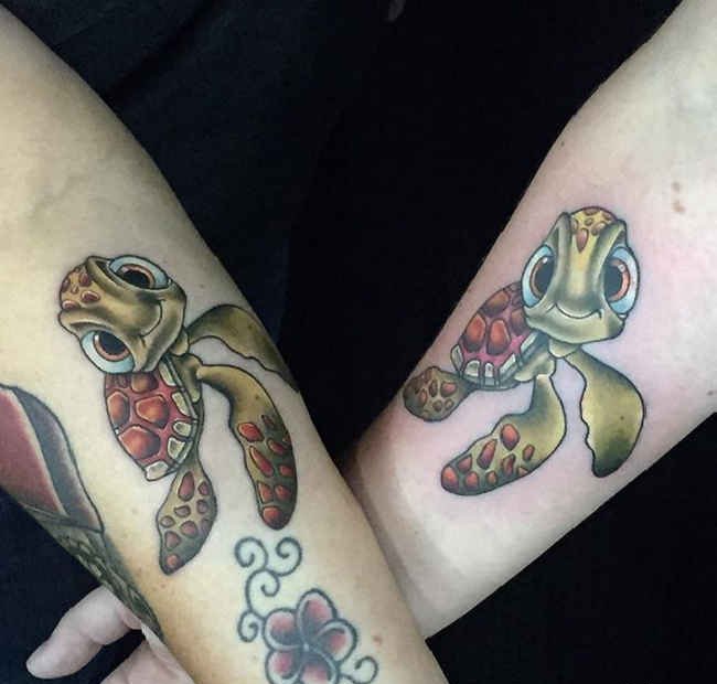 小海龟纹身图案