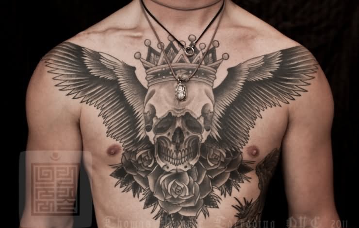 42款漂亮霸气的胸部纹身