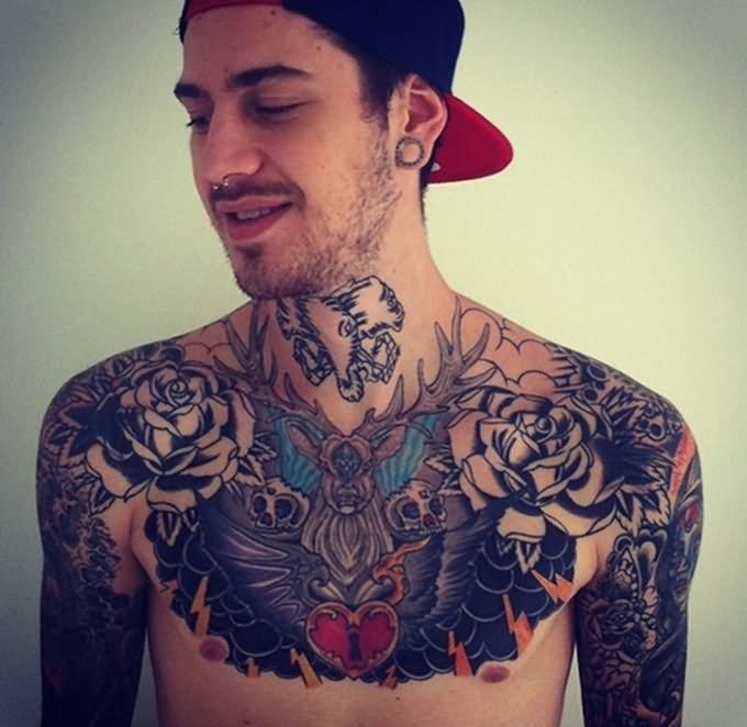 42款漂亮霸气的胸部纹身