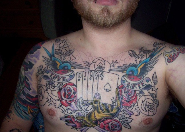 42款漂亮霸气的胸部纹身