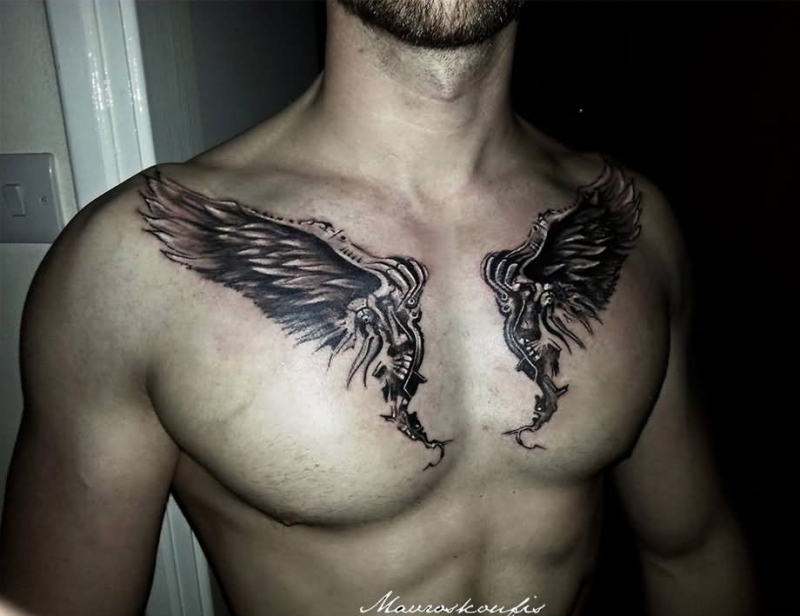 42款漂亮霸气的胸部纹身