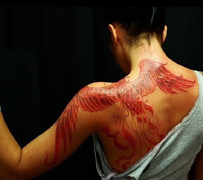 42款漂亮且很有吸引力的凤凰纹身
