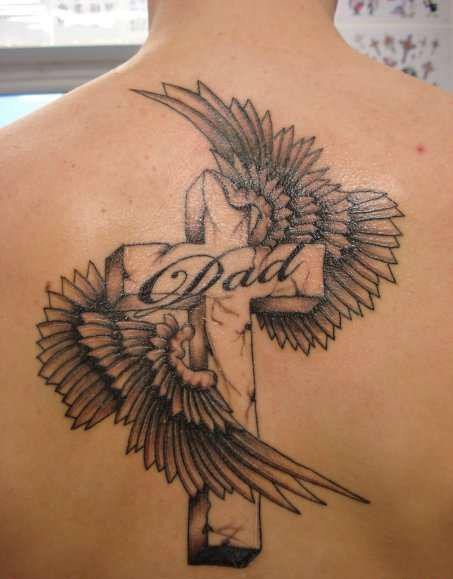 男人喜欢的十字架纹身图案