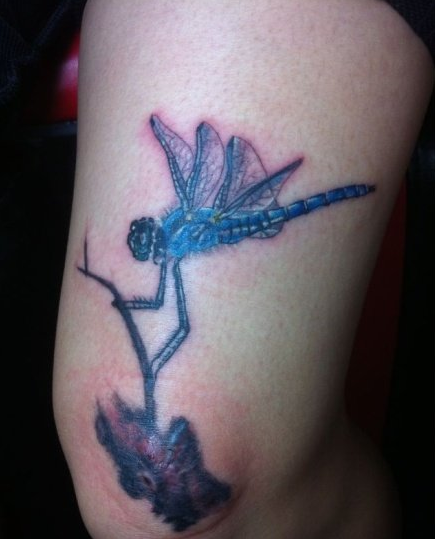 逼真形象昆虫纹身图案