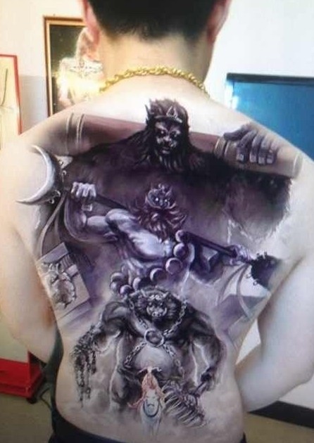 魔兽人化的西游主角纹身图案