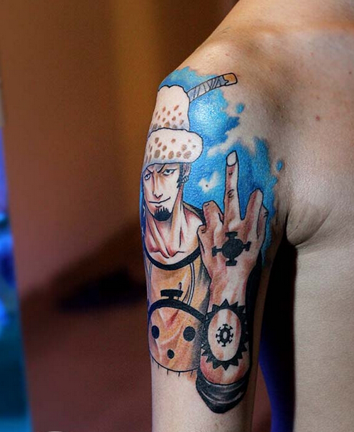 海贼王劳纹身图案