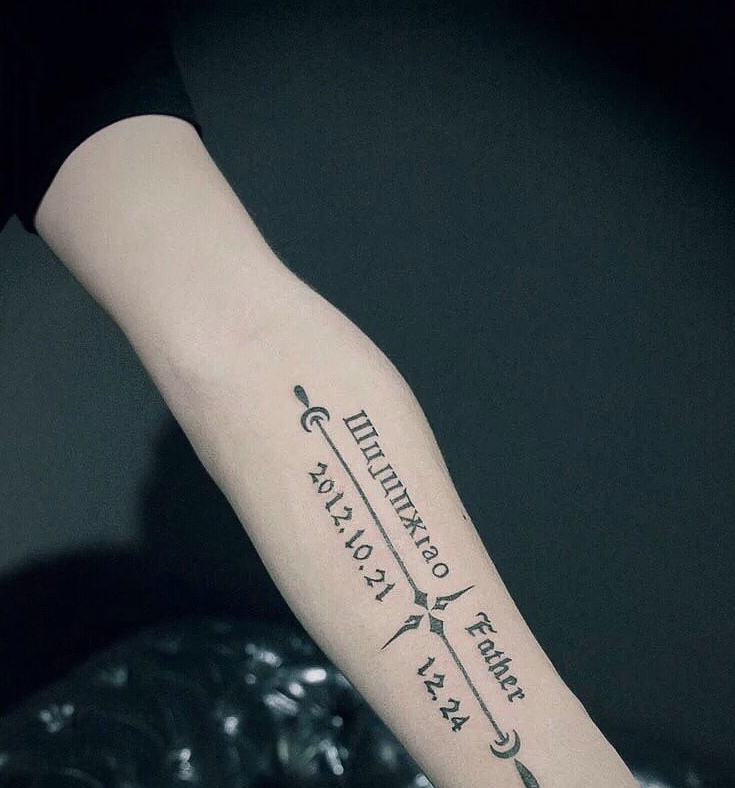 简单小清新英文纹身年轻人的最爱