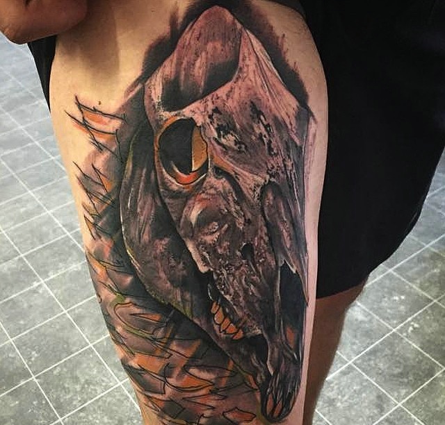 非常重口味的的个性图腾纹身