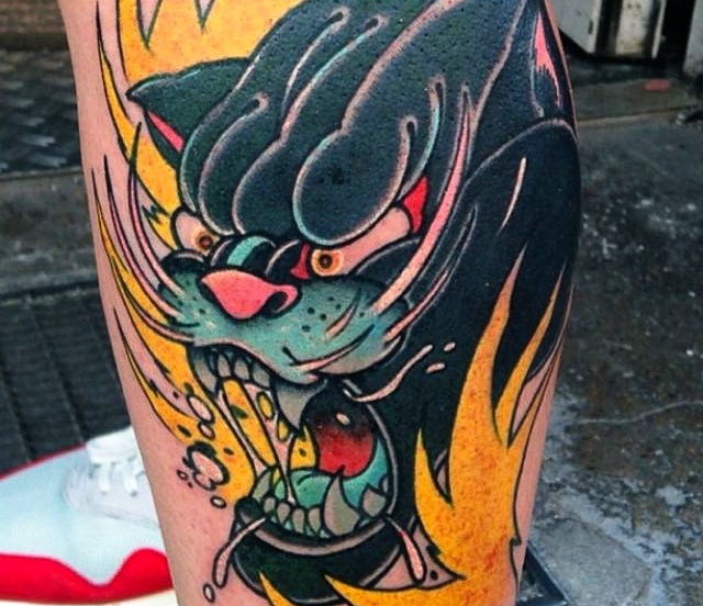 一组古灵精怪的个性彩色图腾刺青