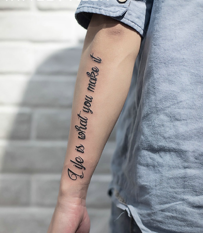 小清新又时尚的英文单词纹身