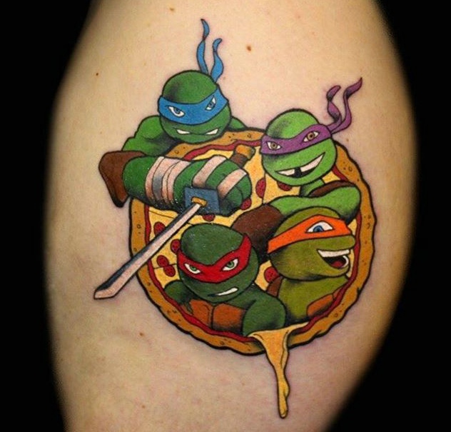 带你回到童年的一组彩色图腾纹身