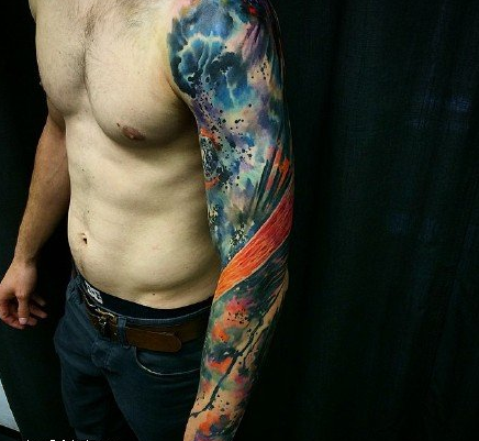 霸气酷帅暴风纹身图案