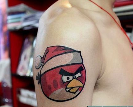 愤怒的小鸟纹身图案