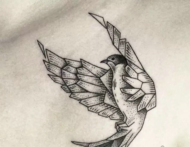 几款非常漂亮又精致的飞鸟刺青