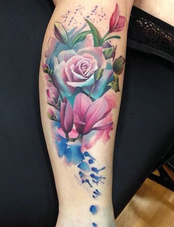 几款相当不错的玉兰花图腾纹身