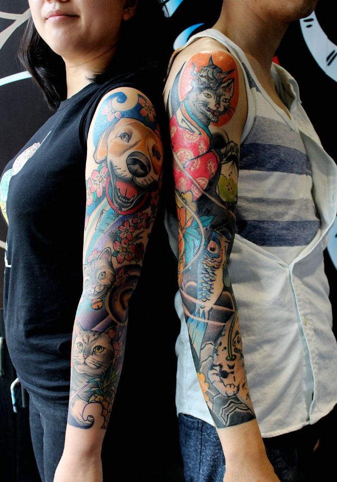 几款显然不同风格的图腾刺青