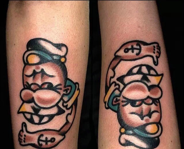 各色各样的不同图案的七彩纹身