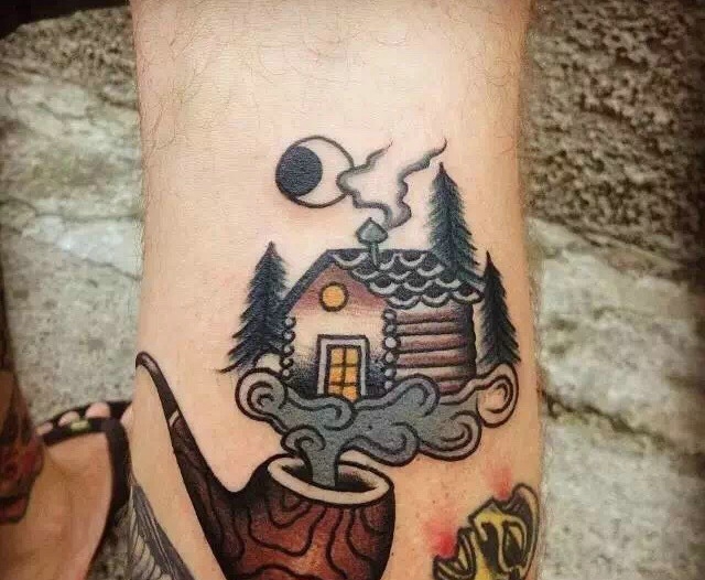 一组很有创意的另类烟筒图腾刺青