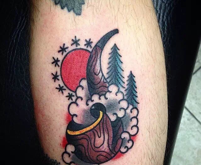 一组很有创意的另类烟筒图腾刺青