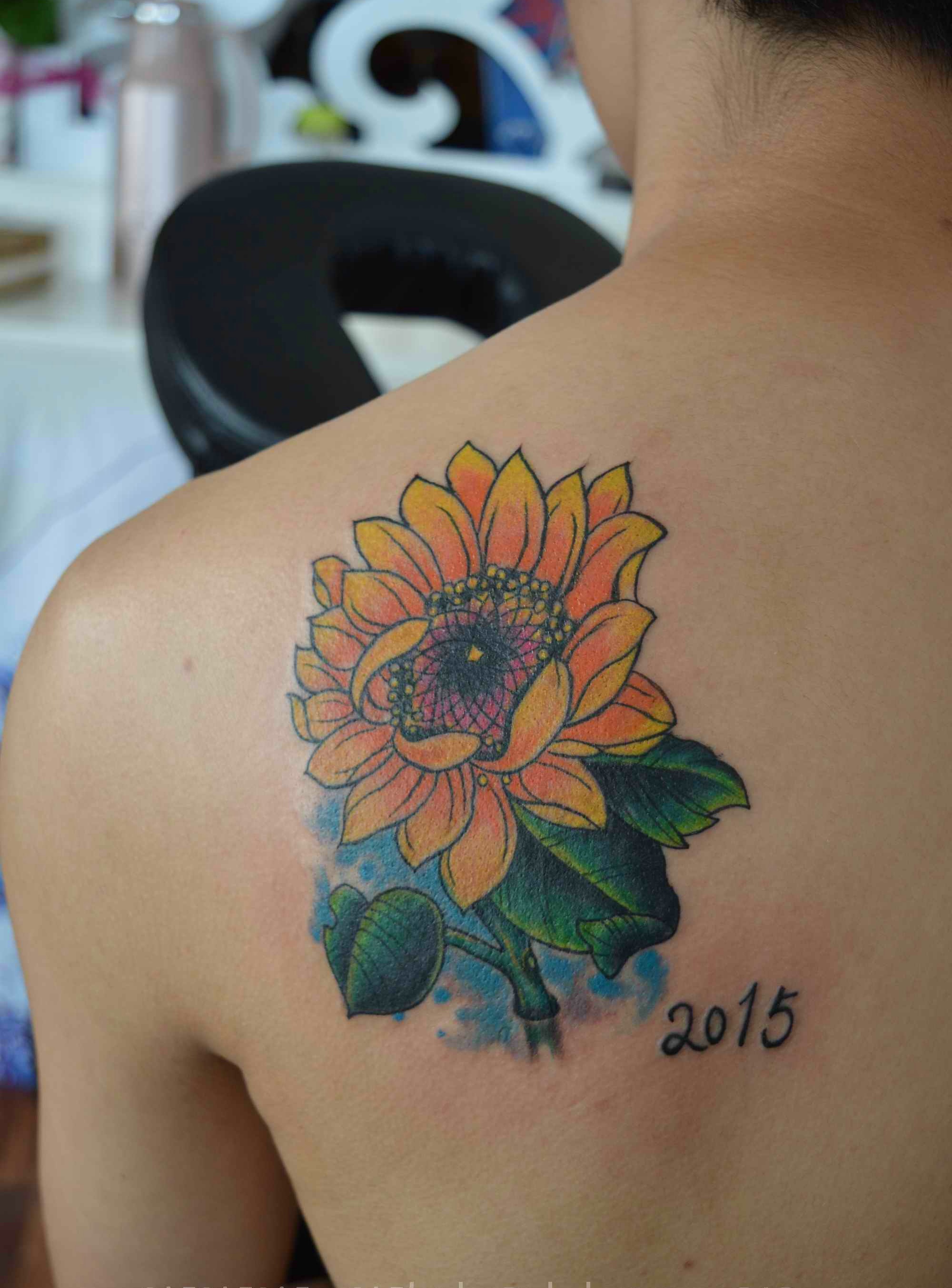 男人都想要的向日葵纹身