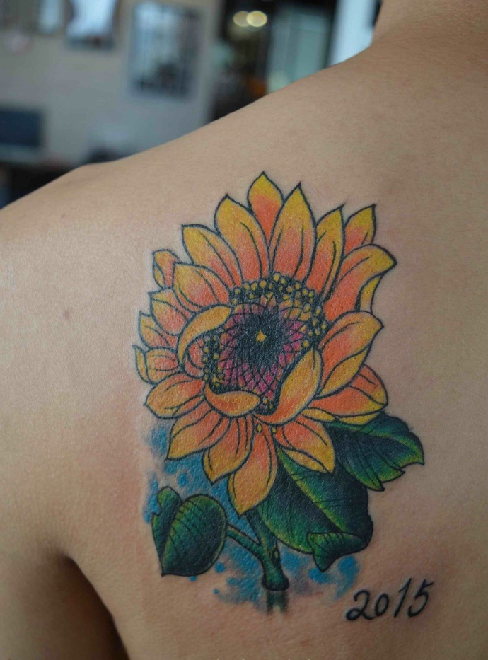 男人都想要的向日葵纹身