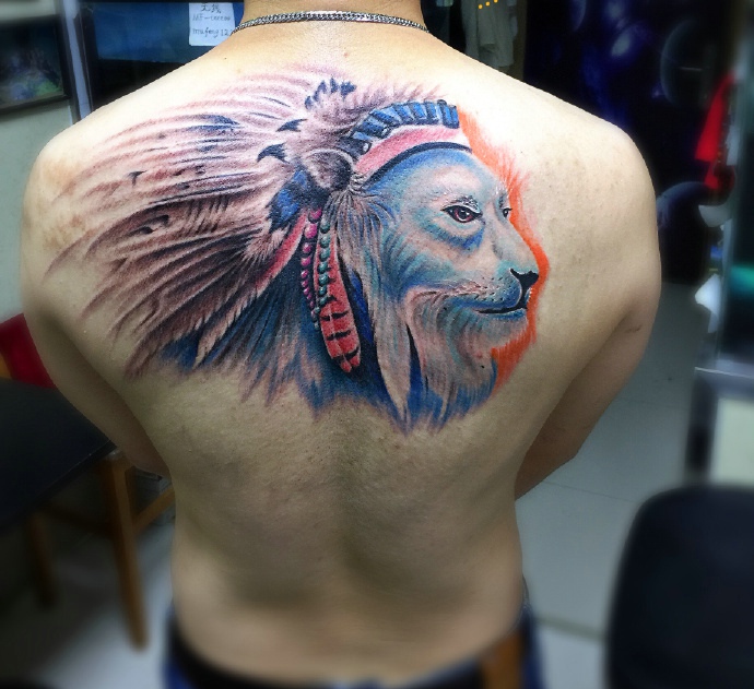 一组五彩冰纷的创意图腾刺青