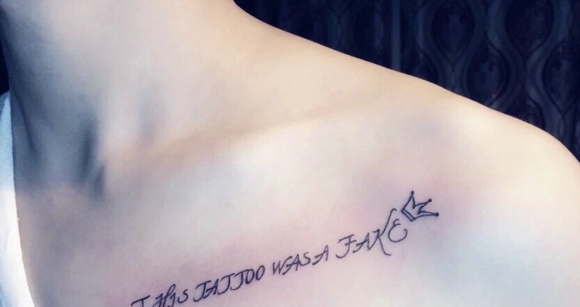 小清新唯美的时尚英文纹身