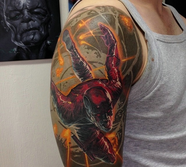 几款闪闪发亮的手臂彩色图腾刺青