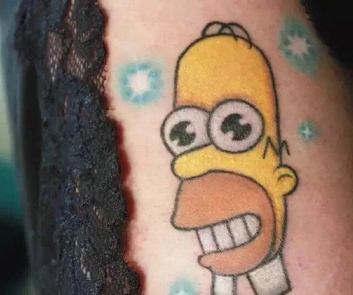 一组超级卡通的彩色图腾纹身图案