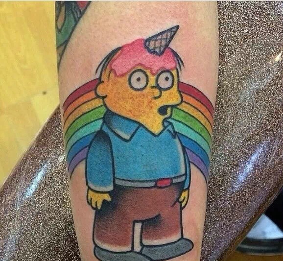 一组超级卡通的彩色图腾纹身图案